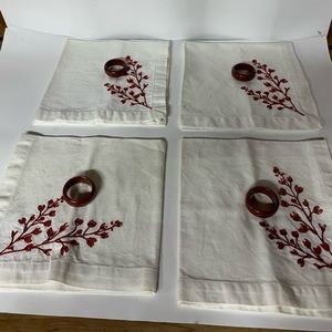 Vintage napkin set (4) Chinese floral